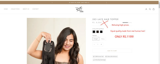 3X5 LACE HAIR TOPPER